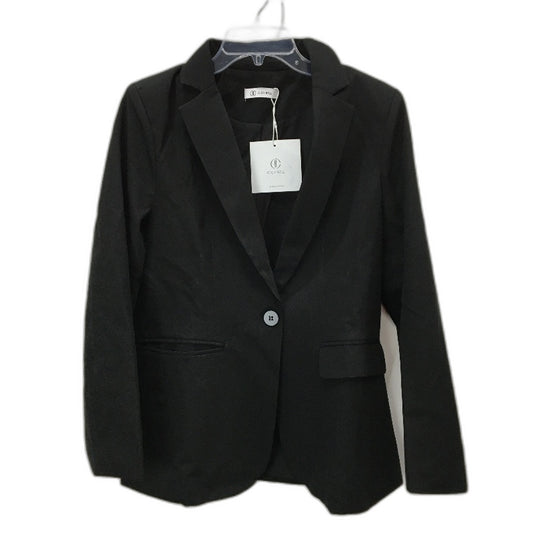 Cicy Bell Fully Lined Casual Blazer Jacket Single Button Womens Size M Black NEW