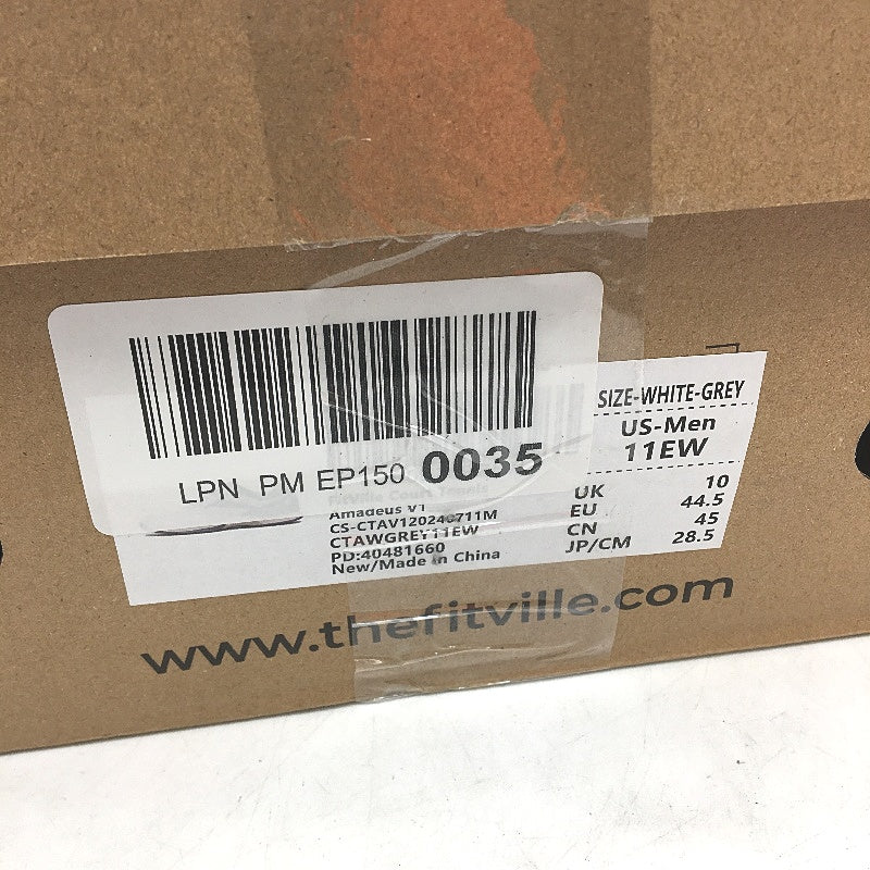 FitVille Wide Arch & Heel Support Tennis Shoes Sneakers Men Sz 44.5/ 28.5CM NEW