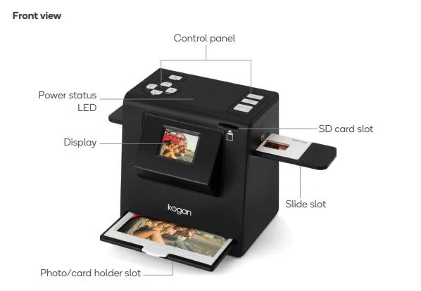 Kogan 5 In 1 Combo Scanner For Films Photos Business Cards SD Card Required NEW