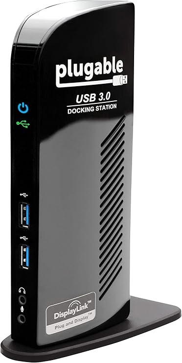 Plugable USB 3 0 USB C Dual Monitor Docking Station HDMI Gigabit Ethernet NEW