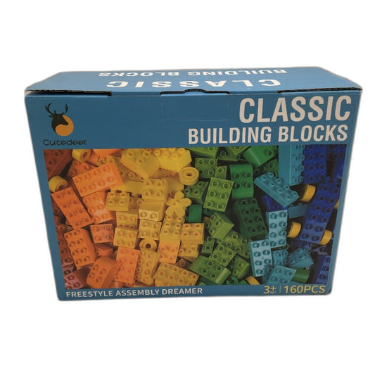 Cutedeer Classic Big Building Blocks 160PCS STEM Freestyle Bricks Age 3+ NEW