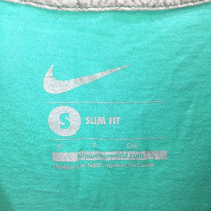 Nike Original Turquoise 100% Cotton Slim Fit Short Sleeve T Shirt Womens Size S