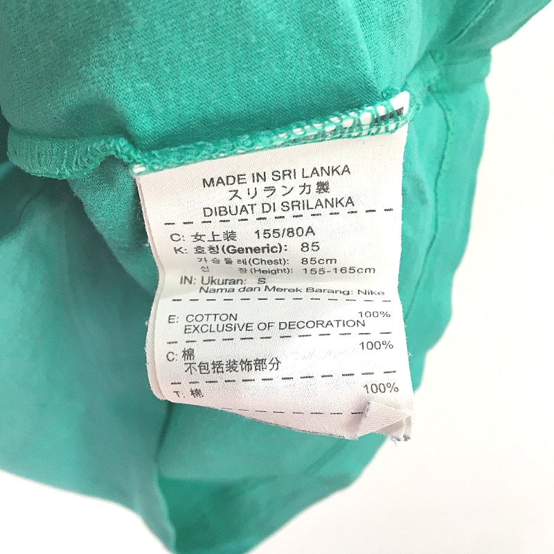 Nike Original Turquoise 100% Cotton Slim Fit Short Sleeve T Shirt Womens Size S