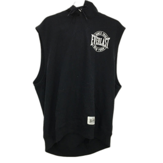 Everlast Black Hooded Tank Top Sleeveless Hoodie With Front Pocket Mens Size 3XL