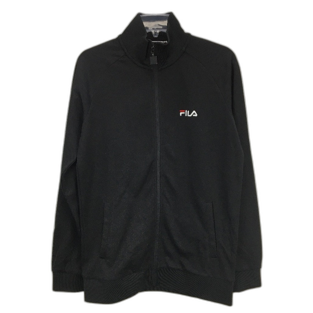 FILA Black Full Front Zip Collared Sports Jacket Light Stretchy Mens Size XS