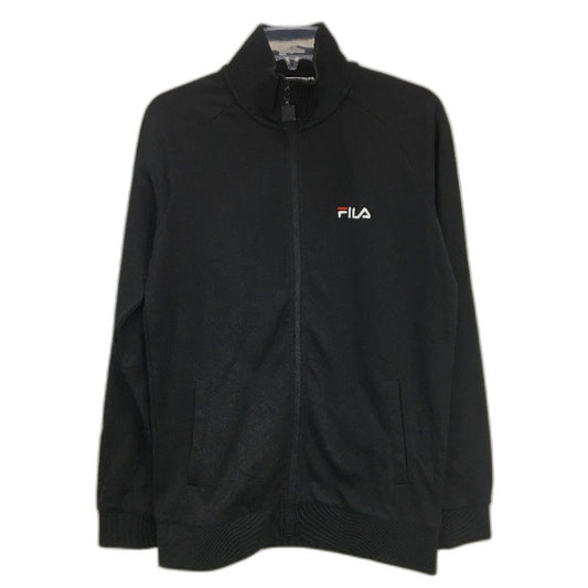 FILA Black Full Front Zip Collared Sports Jacket Light Stretchy Mens Size XS
