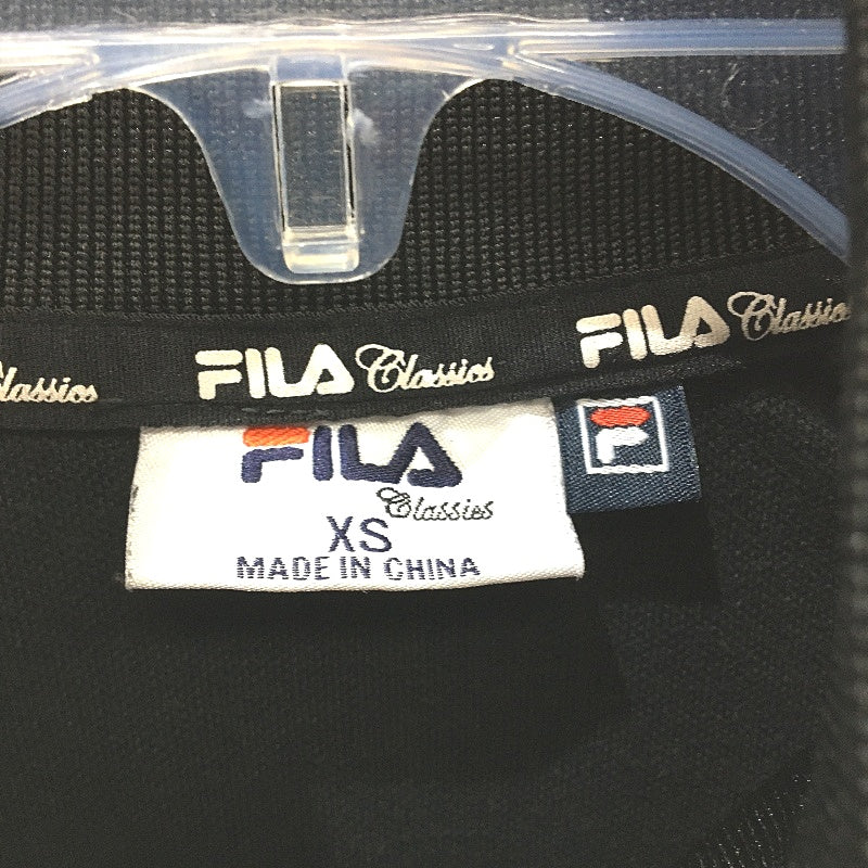FILA Black Full Front Zip Collared Sports Jacket Light Stretchy Mens Size XS