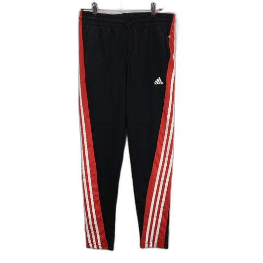 Adidas Primegreen 3 Stripes Black & Red Slim Sports Sweatpants Mens Size S