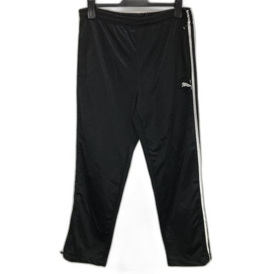 Puma B&W Fleece Lined Drawstring Sweatpants Joggers With Leg Zip Mens Size M