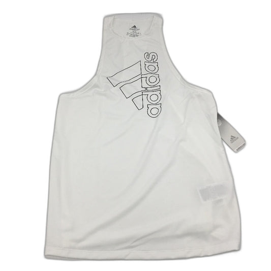 Adidas Badge of Sport White Extra Long Tech Tank Top Ladies Size XS NEW