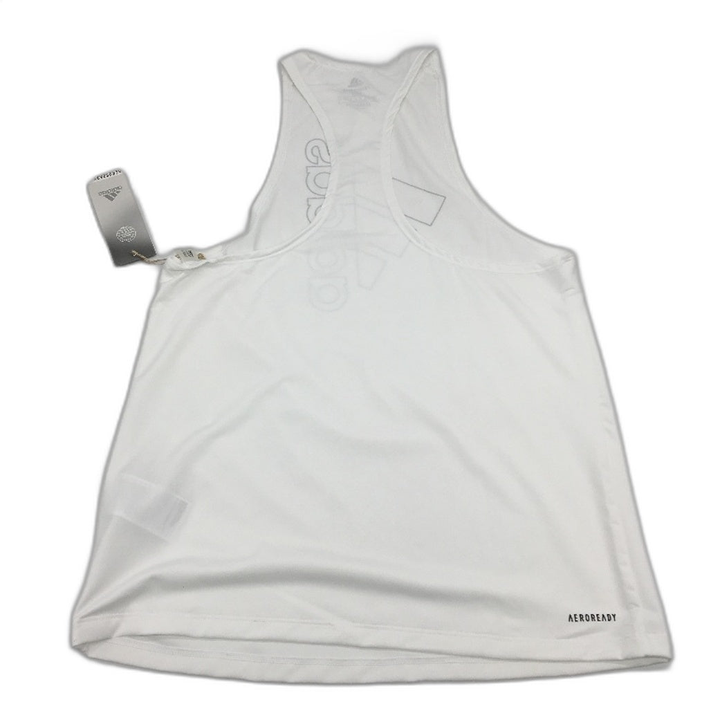 Adidas Badge of Sport White Extra Long Tech Tank Top Ladies Size XS NEW