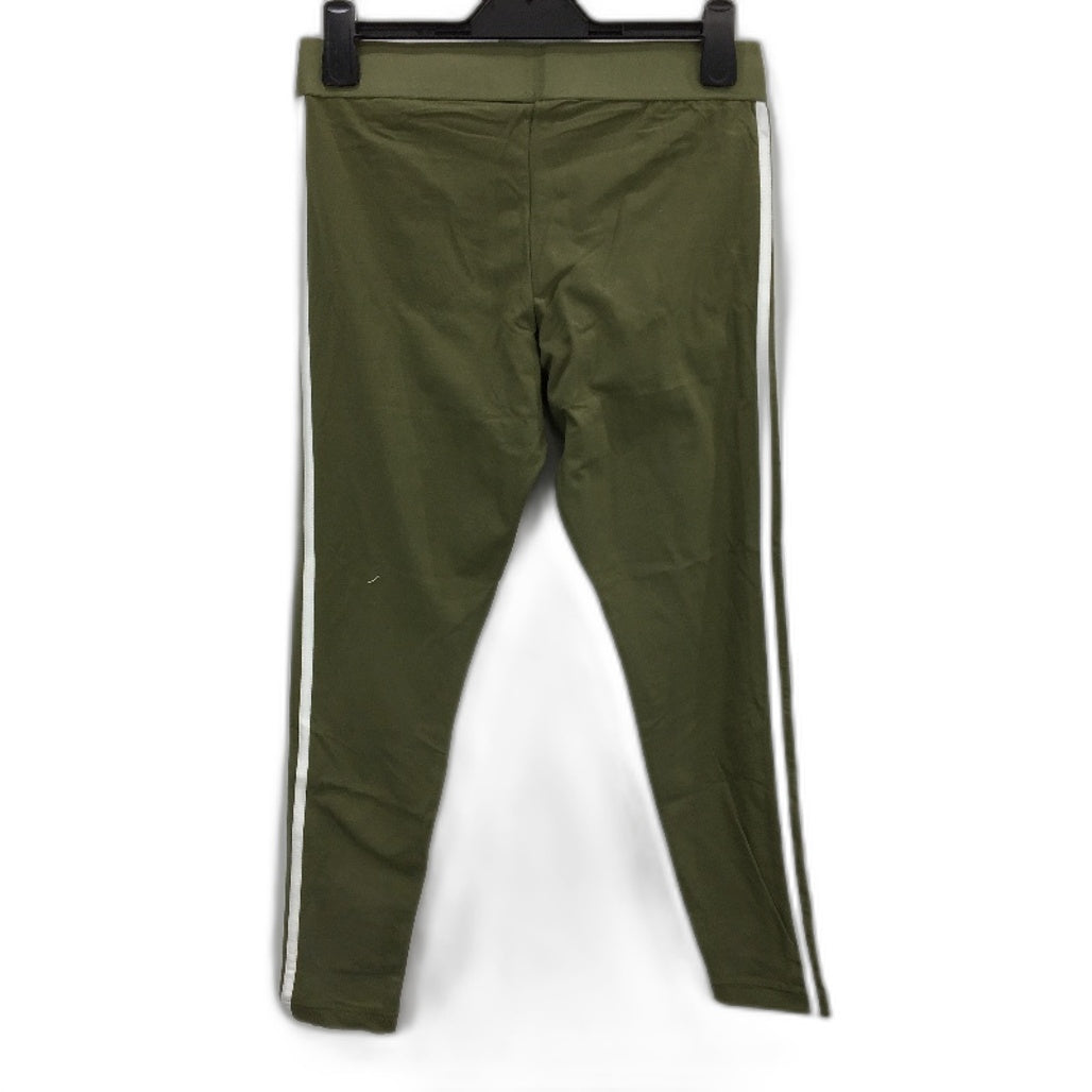 Adidas Loungewear Essentials 3 Stripes Olive Green Leggings Ladies Sz Large NEW