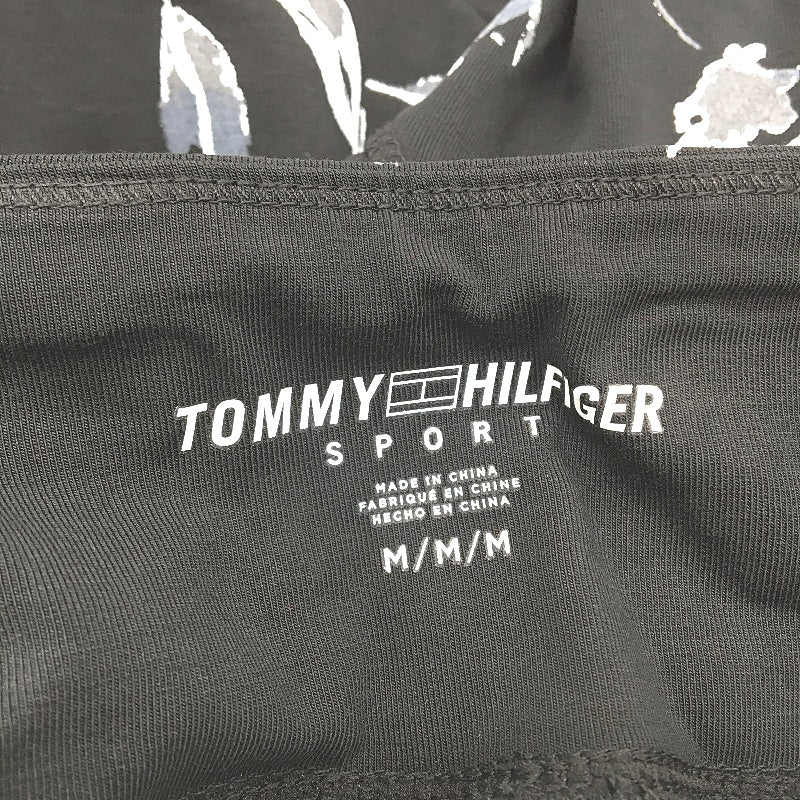 Tommy Hilfiger High Rise Floral Printed Black Grey Leggings Ladies Sz Medium NEW