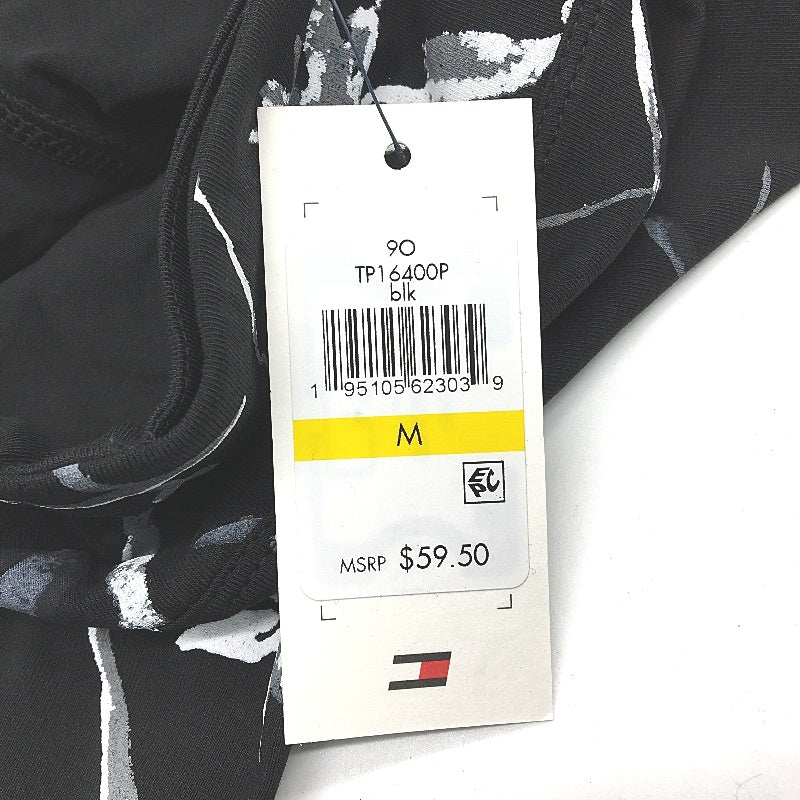 Tommy Hilfiger High Rise Floral Printed Black Grey Leggings Ladies Sz Medium NEW