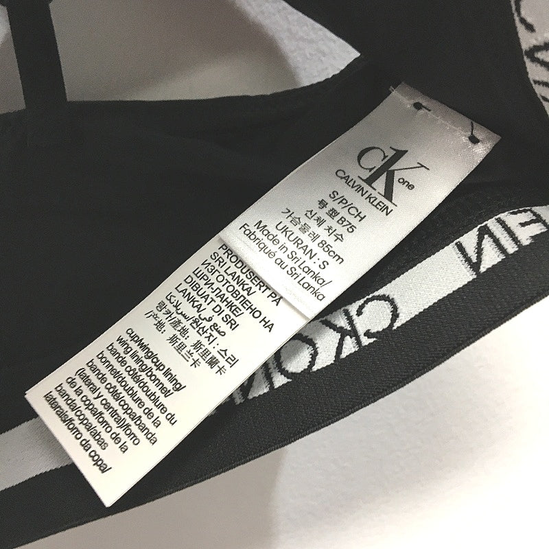 Calvin Klein CK One Micro Unlined Wirefree Black Bralette Ladies Size Small NEW