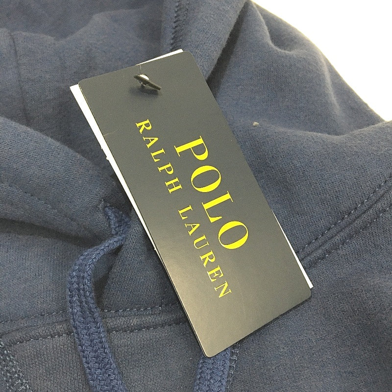 Ralph Lauren Polo Embroidered Logo Blue Pullover Hoodie Mens Size Small NEW