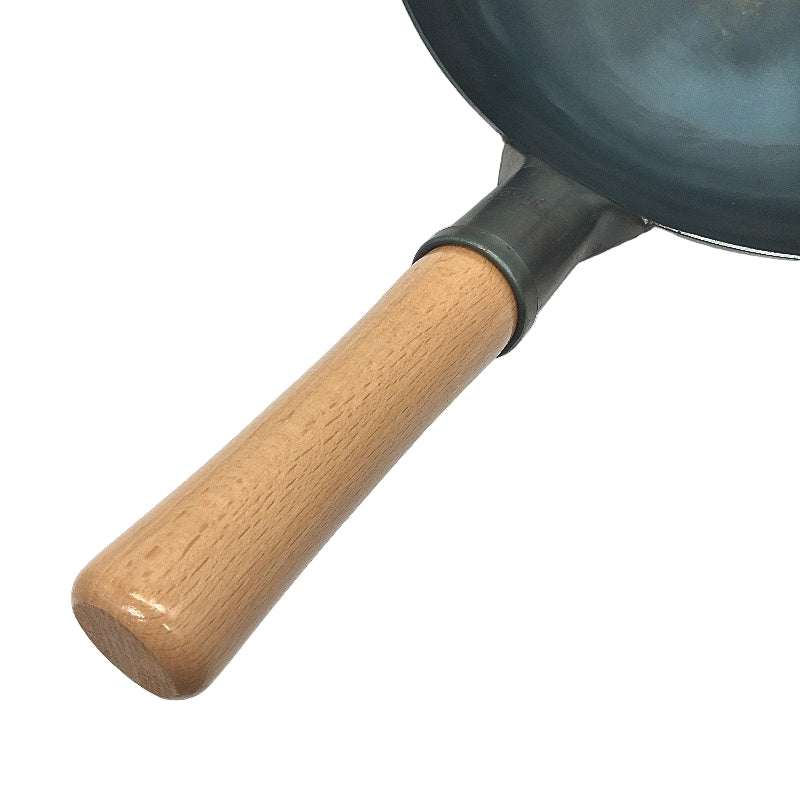 Yosukata 34cm 13.5 Inch Blue Carbon Steel Pre-Seasoned Flat Bottom Wok NEW