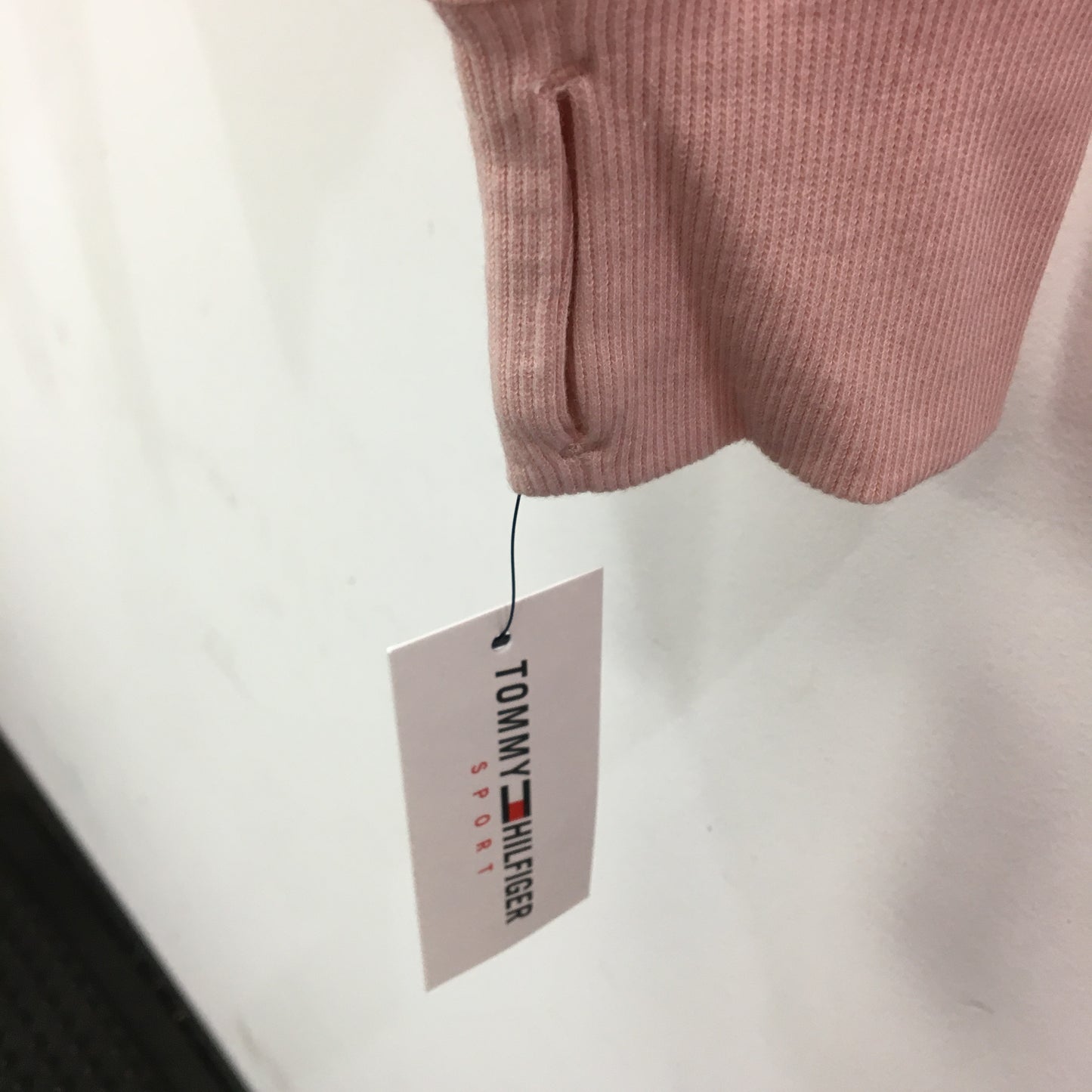 Tommy Hilfiger Sport Pink Cowl Neck Cotton Training Sweater Ladies Sz Small NEW