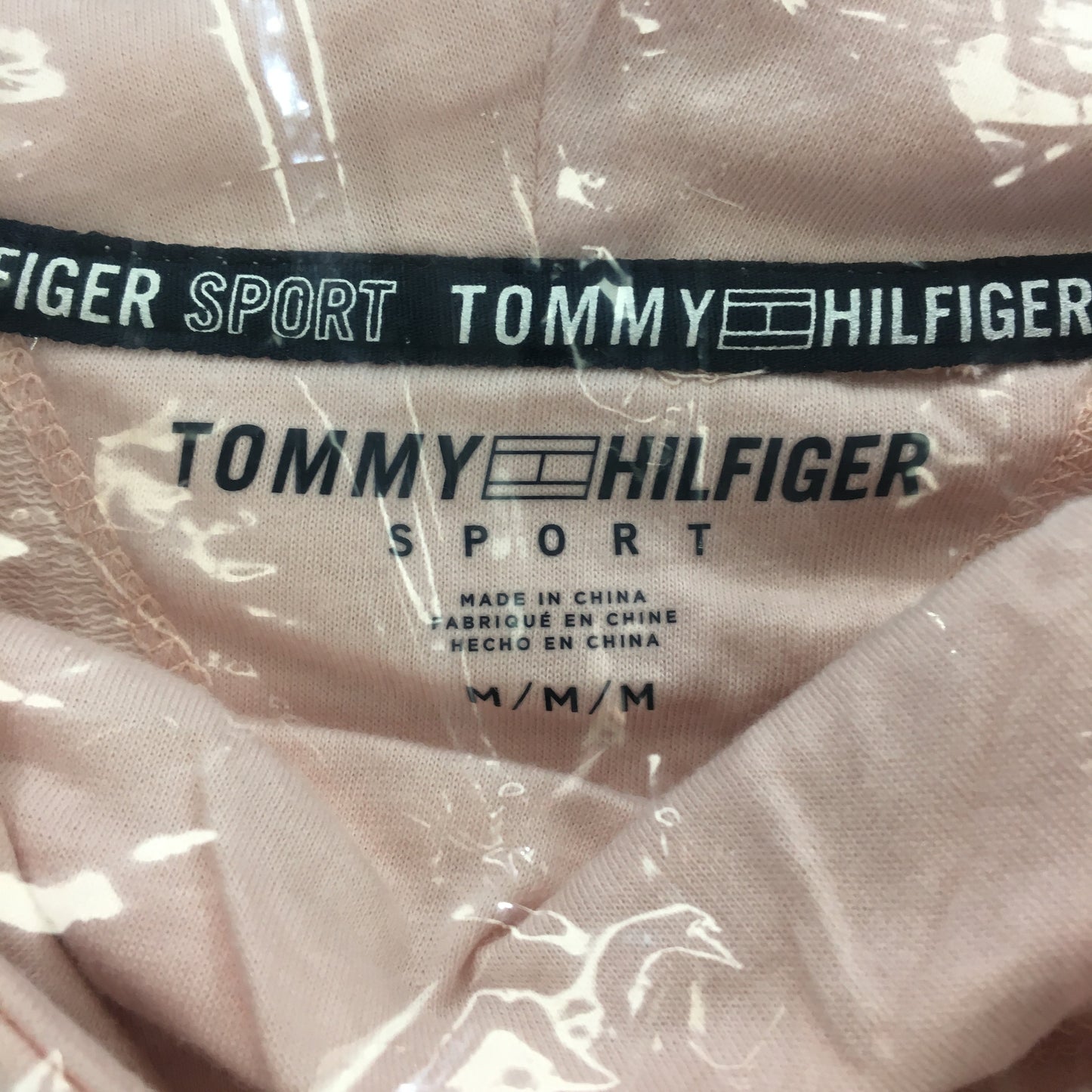 Tommy Hilfiger Sport Pink Cowl Neck Cotton Training Sweater Ladies Sz Medium NEW