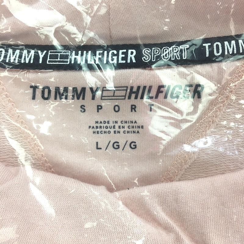 Tommy Hilfiger Sport Pink Cowl Neck Cotton Training Sweater Ladies Sz Large NEW