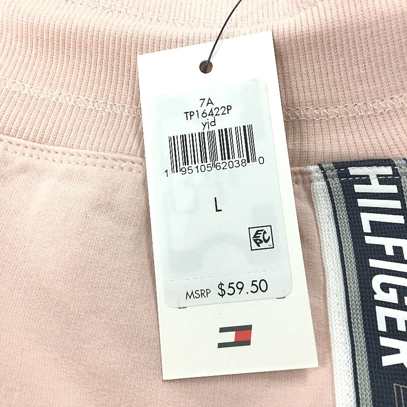 Tommy Hilfiger Sport Pink Cotton Terry Training Jogger Pants Ladies Sz Large NEW