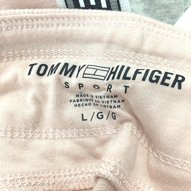 Tommy Hilfiger Sport Pink Cotton Terry Training Jogger Pants Ladies Sz Large NEW