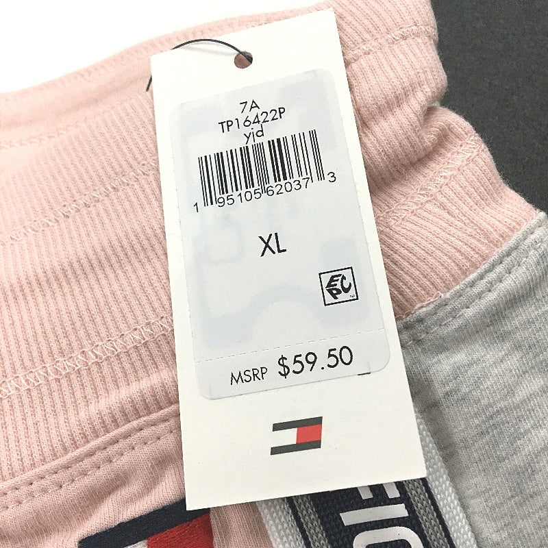 Tommy Hilfiger Sport Pink Cotton Terry Training Jogger Pants Ladies Size XL NEW
