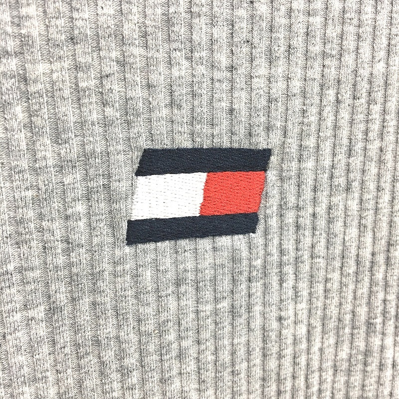 Tommy Hilfiger Sport Ribbed Grey Marle Boxy Sweatshirt Ladies Size XL NEW