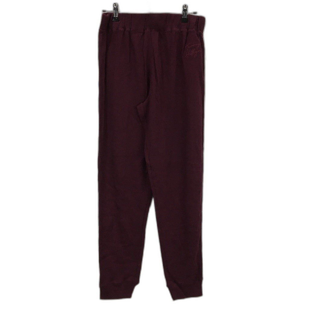 Tommy Hilfiger 2 Piece Solid Burgundy Waffle Pyjama Set Ladies Size Medium NEW