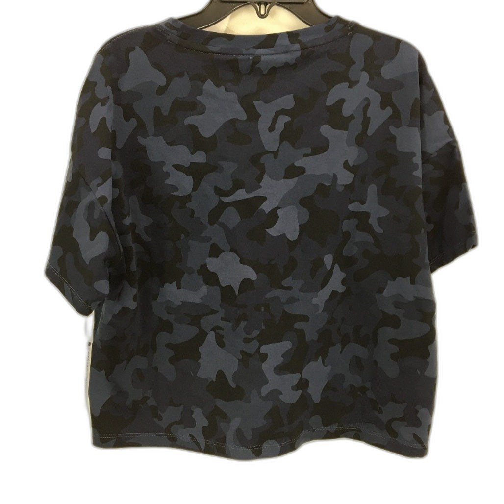 Tommy Hilfiger Navy Camo Short Sleeve Cropped T-Shirt Ladies Size Small NEW