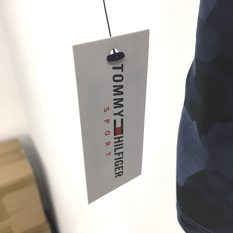 Tommy Hilfiger Navy Camo Short Sleeve Cropped T-Shirt Ladies Size Small NEW