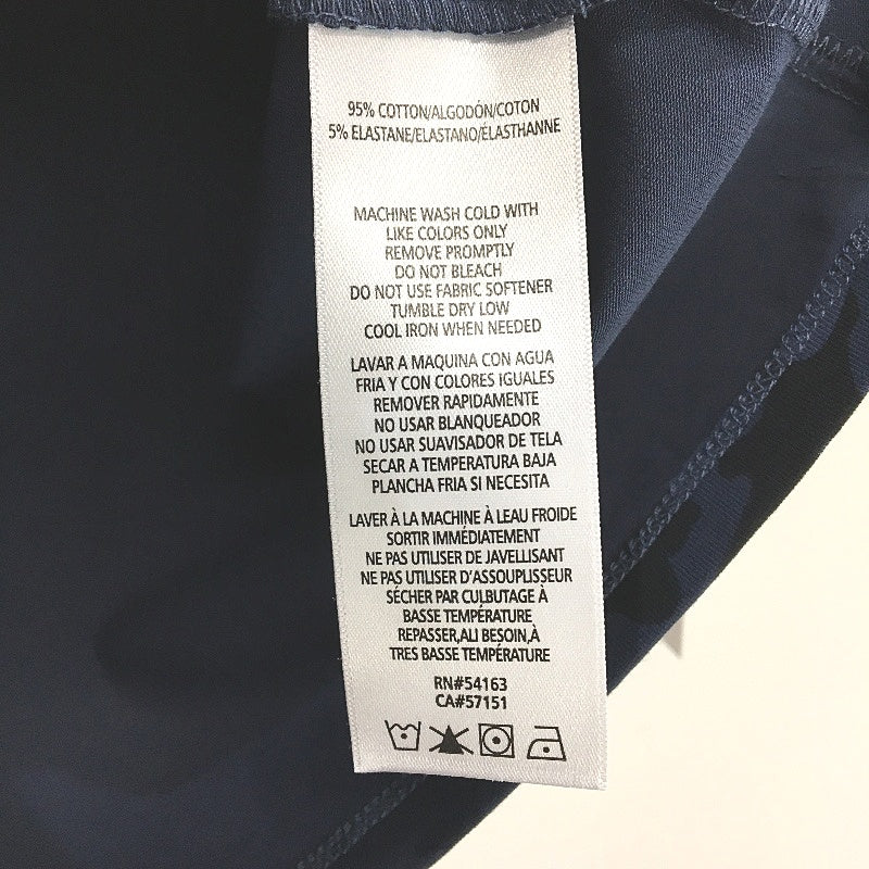 Tommy Hilfiger Navy Camo Short Sleeve Cropped T-Shirt Ladies Size Small NEW