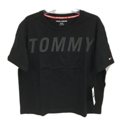 Tommy Hilfiger Sport Essentials Logo Black Cotton T-Shirt Ladies Size XL NEW