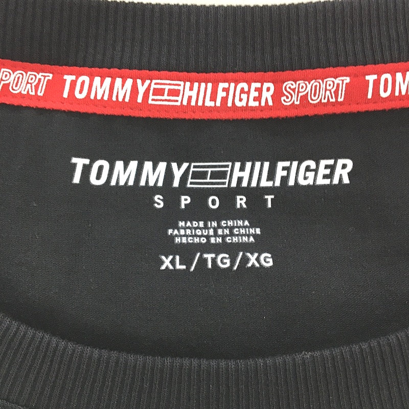 Tommy Hilfiger Sport Essentials Logo Black Cotton T-Shirt Ladies Size XL NEW