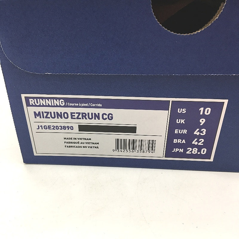 Mizuno EzrunCG Black Lace Up Running Sneakers Mens Size US 10 EUR 43 NEW