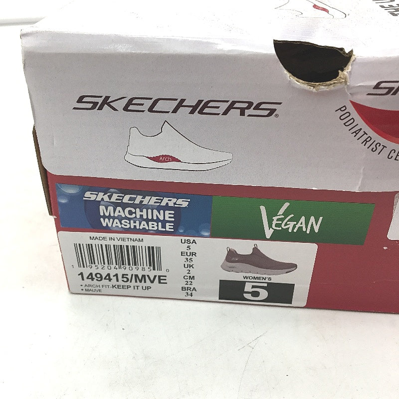 Skechers Vegan Mauve Machine Washable Arch Fit Slip On Shoe Size US 5 EU 35 NEW