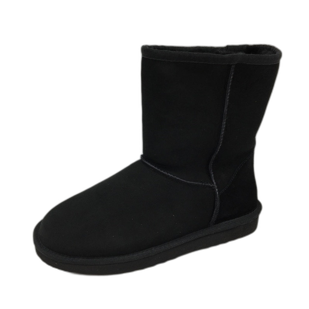 UGG Outback Australian Sheepskin Black Short Boots Unisex Size EU 42 M9 L10 NEW