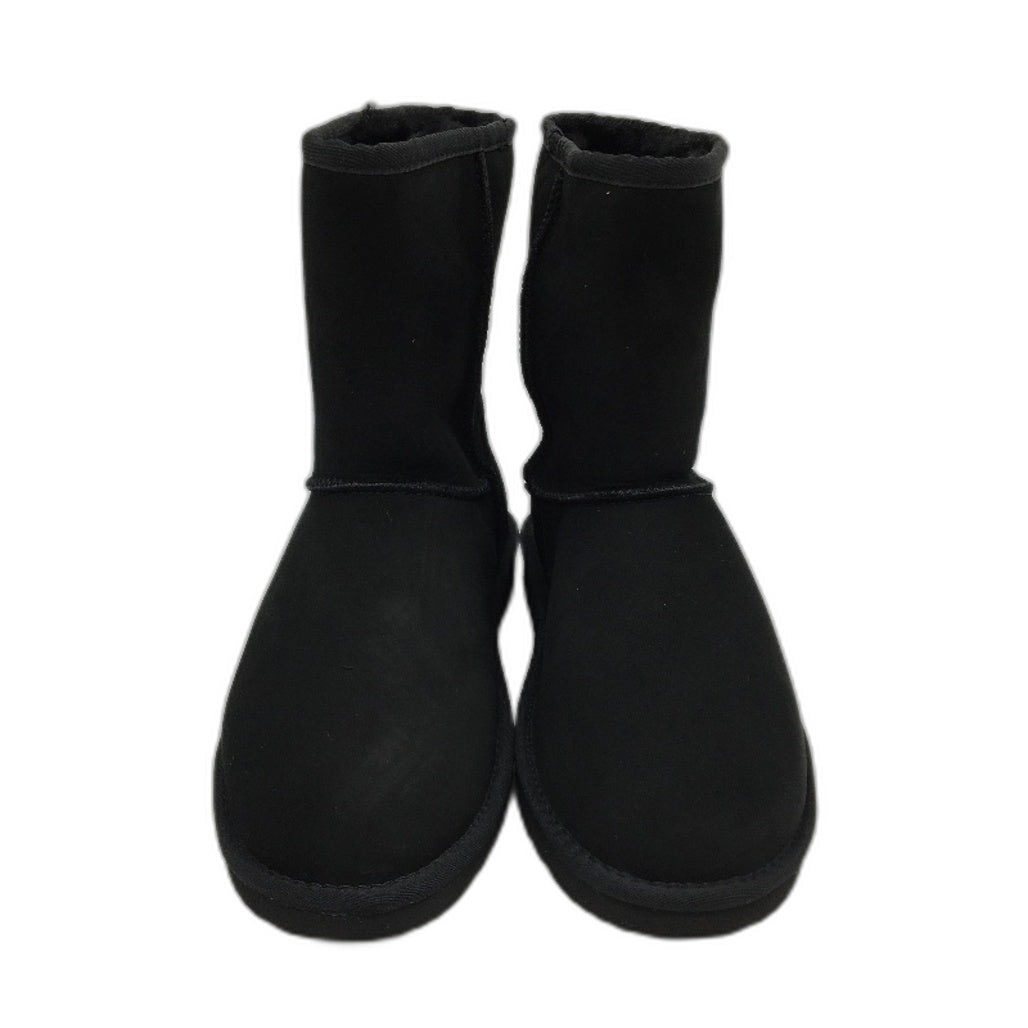 UGG Outback Australian Sheepskin Black Short Boots Unisex Size EU 42 M9 L10 NEW