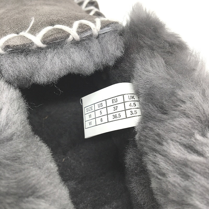 UGG Outback Australian Sheepskin Grey Moccasins Unisex Size EU 37 M5 L6 NEW