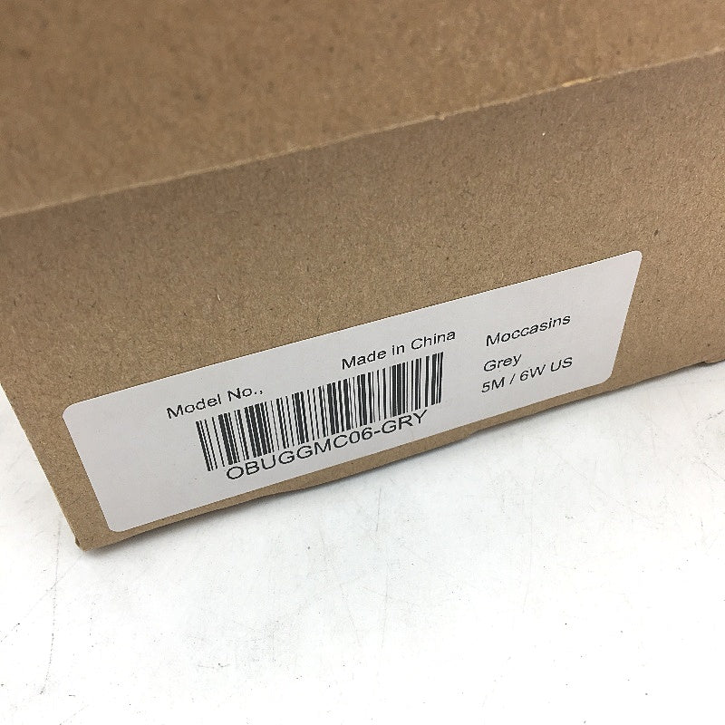 UGG Outback Australian Sheepskin Grey Moccasins Unisex Size EU 37 M5 L6 NEW