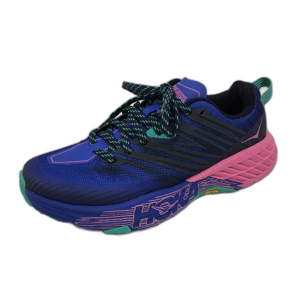 Hoka Vibram Megagrip Blue & Pink Speedgoat 4 Sneaker Ladies Size US 7 EU 38 NEW