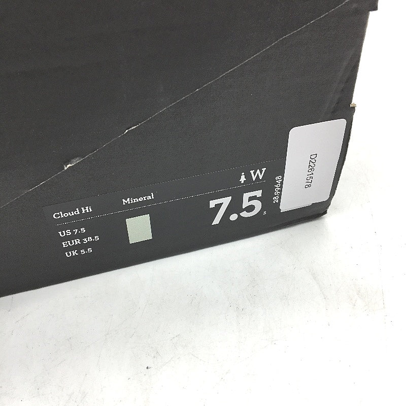 On Running Cloud Hi Mineral Green Running Sneaker Ladies Size US 7.5 EU 38.5 NEW