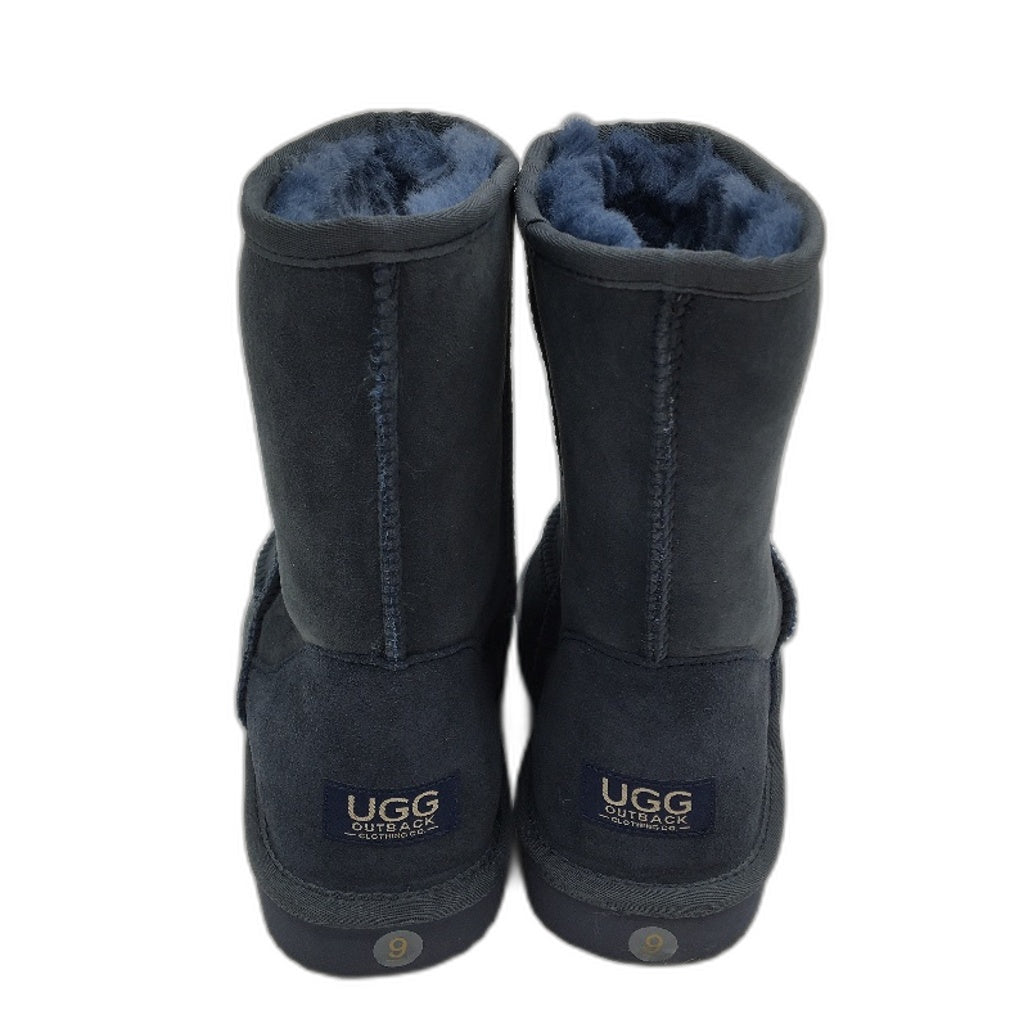 UGG Outback Australian Sheepskin Blue Short Boots Unisex Size EU 41 M8 L9 NEW