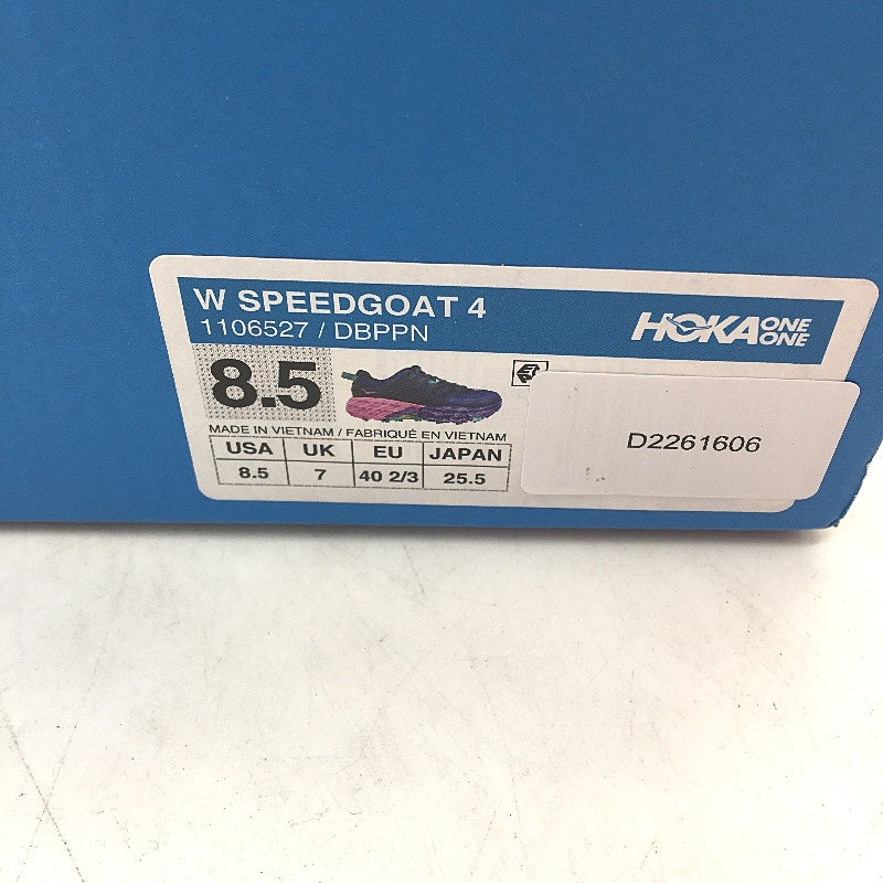 Hoka Vibram Megagrip Blue & Pink Speedgoat 4 Sneaker Ladies Size US 8.5 EU40 NEW