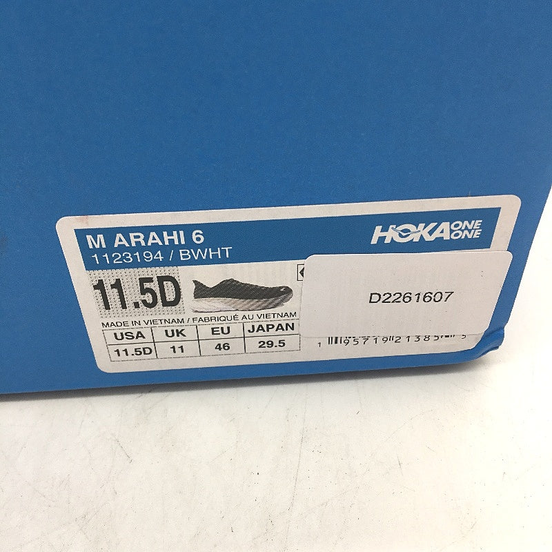 Hoka One One Meta Rocker Black Arahi 6 Sneaker Shoes Mens Size US 11.5 EU 46 NEW