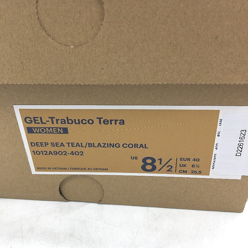 Asics Gel-Trabuco Terra Deep Sea Teal Flyte Foam Sneakers Ladies US8.5 EU40 NEW