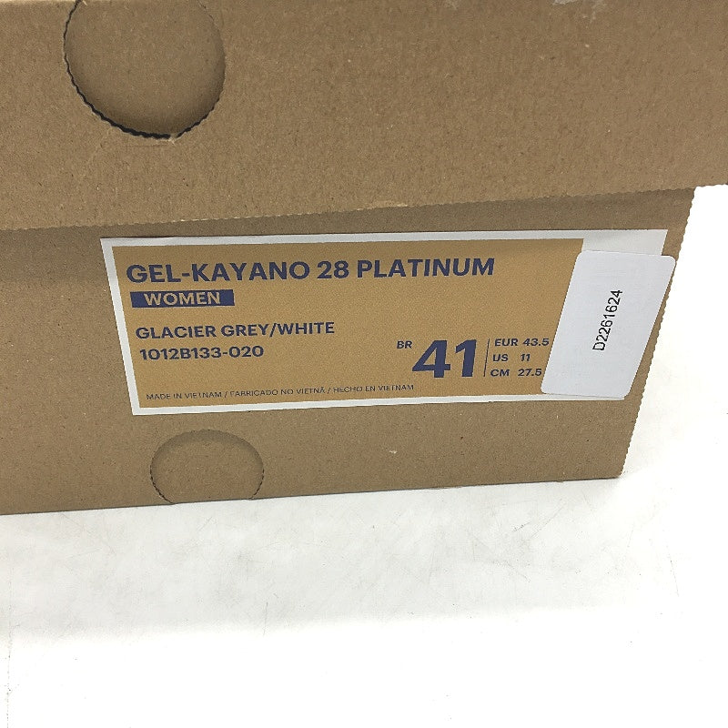 Asics Gel-Kayano 28 Platinum Glacier Grey White Sneakers Ladies US 11 EU43.5 NEW