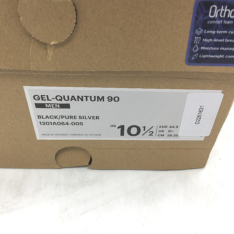 Asics Otholite Gel-Quantum 90 Black & Silver Sneakers Mens US 10.5 EU 44.5 NEW
