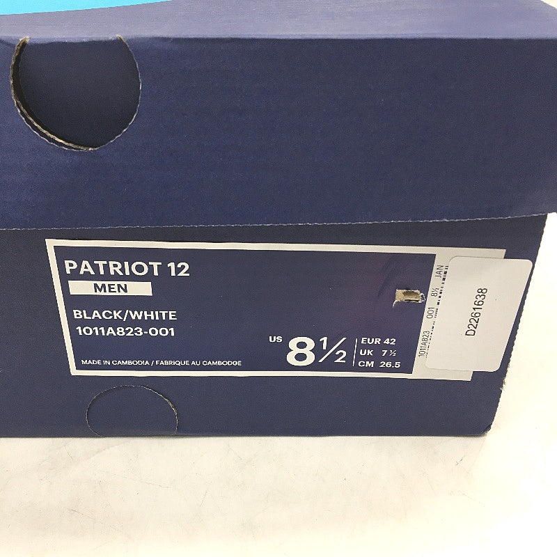 Asics Patriot 12 Black & White Lace Up Classic Sneakers Mens US 8.5 EU 42 NEW