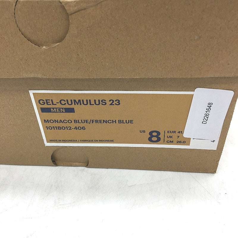 Asics Ortholite Gel-Cumulus 23 Flyte Foam Blue Sneakers Mens US8 EU41.5 NEW